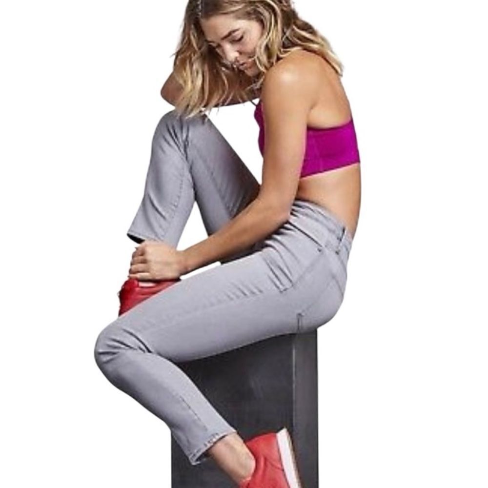 Athleta skinny cropped sculptek Jeans Grey Denim Sculpting technology Size 2